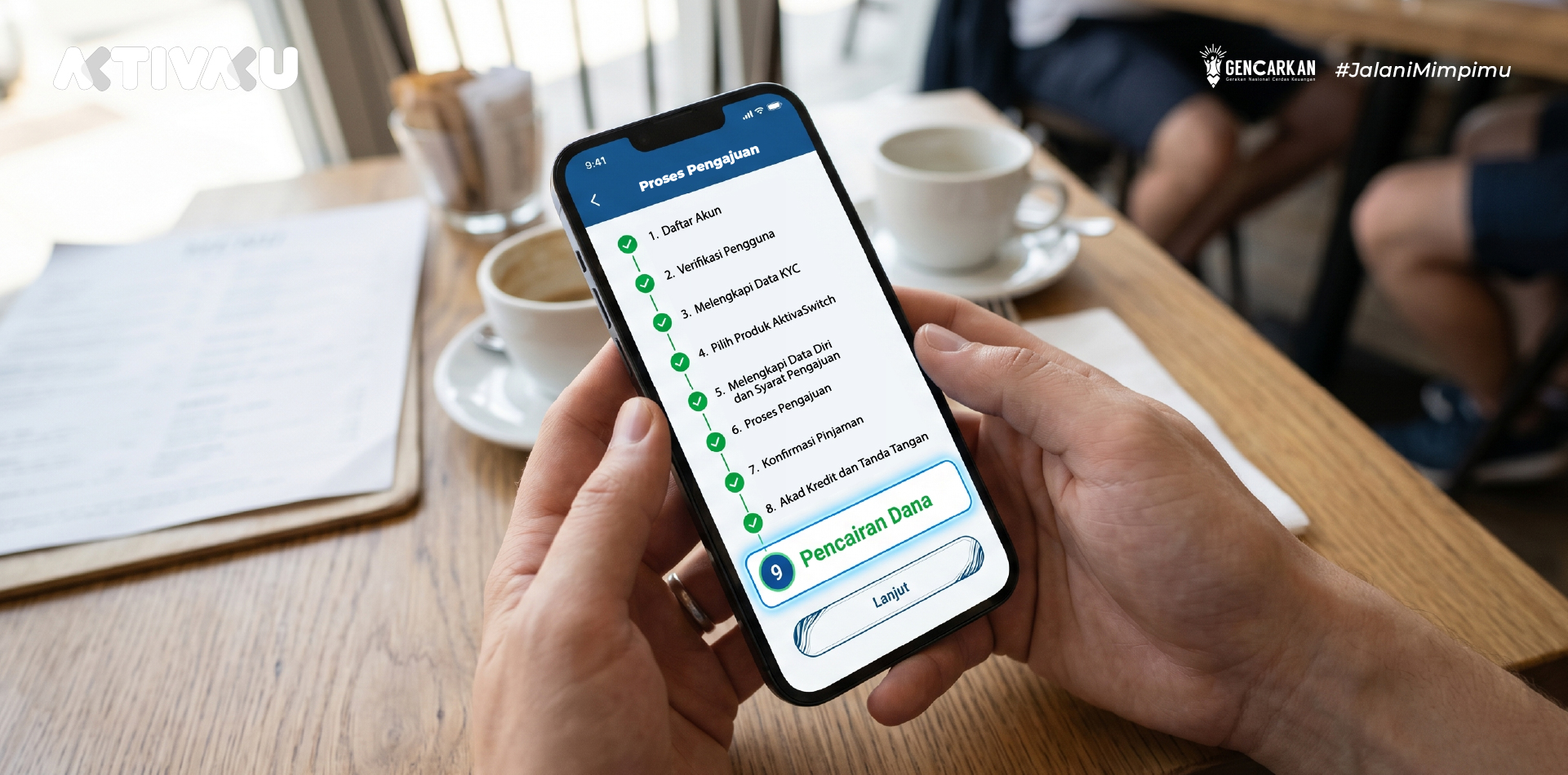 Langkah-langkah mudah di UI/UX Aktivaku untuk pencairan pembiayaan OL
